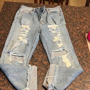 Distressed Blue Women's Jeans